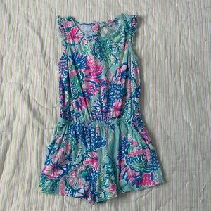 Adorable Lilly Pulitzer Little Girls Romper Size Medium!